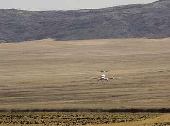 Serra Cafema: Landeanflug