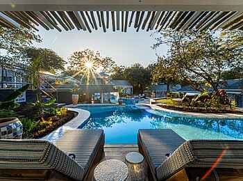 Shongwe Samanzi Lodge: Blick von der Terrasse