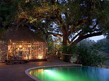 Pafuri Camp: Abenddämmerung am Pool