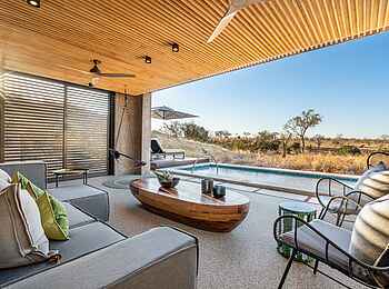 Sabi Sabi Earth Lodge: Lux Suite Terrasse Sabi Sabi Earth Lodge: Lux Suite Terrasse