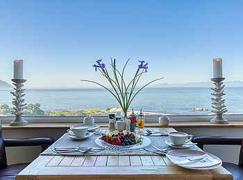 Tintswalo Boulders Boutique-Hotel: Das Restaurant mit Blick auf das Meer Tintswalo Boulders Boutique-Hotel: Das Restaurant mit Blick auf das Meer