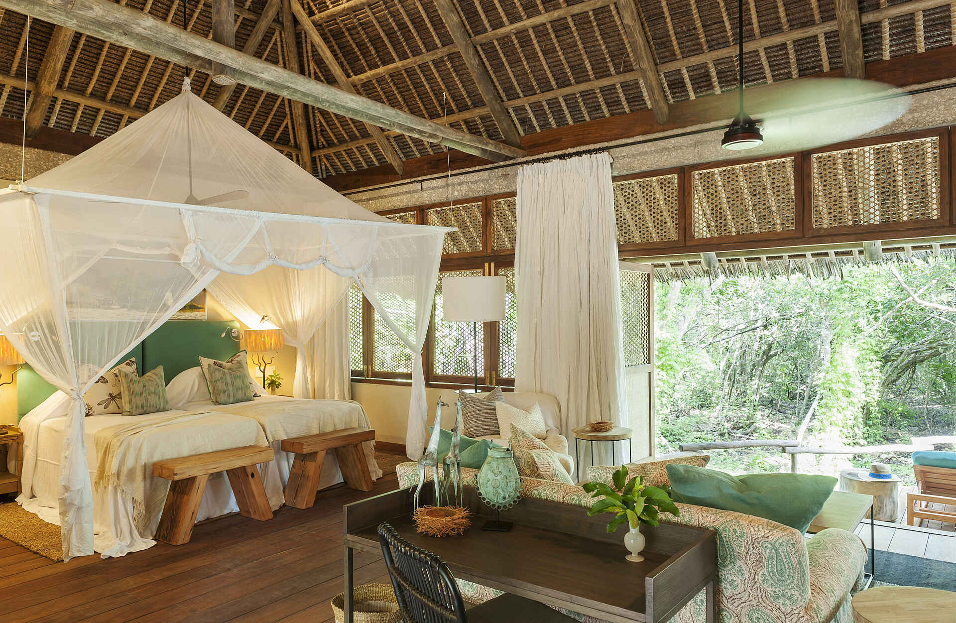 Vamizi Island: Papilio Doppelzimmer doppelzimmer, Papilio, terrasse, &Beyond, Mosambik, Vamizi Island, afrikarma, afrikarma safaris, afrikarma safaris - wildnis. hautnah, afrikarma.de