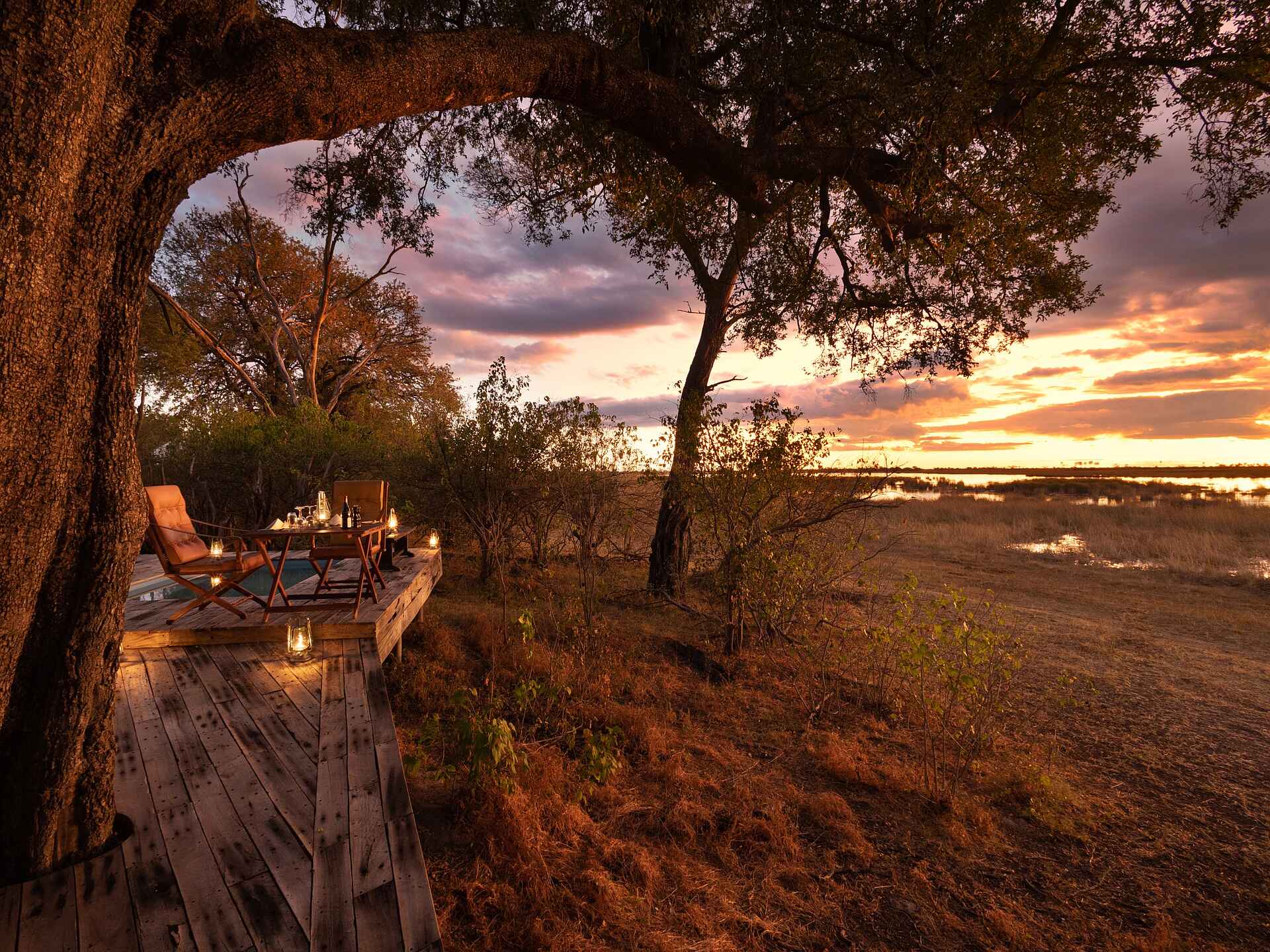 Zarafa Camp: Abendstimmung