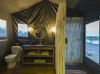 Linyanti Tented Camp: Im Gästebad Linyanti Tented Camp: Im Gästebad