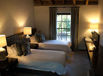 Grande Roche Hotel: Zwei Einzelbetten einer Terrace Suite