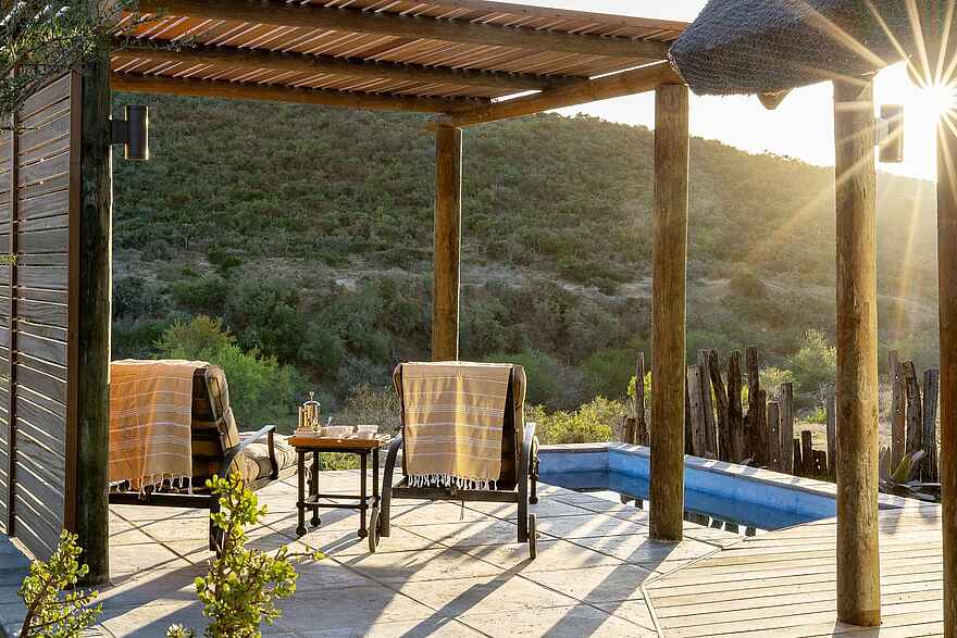 Great Fish River Lodge: Gästeterrasse mit Pool Great Fish River Lodge: Gästeterrasse mit Pool