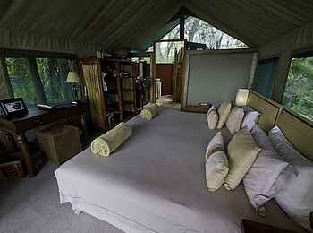 Jacana Camp: Zeltinterieur Jacana Camp: Zeltinterieur