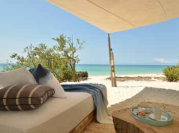 Vamizi Island: Strandabschnitt der Casa Marjani