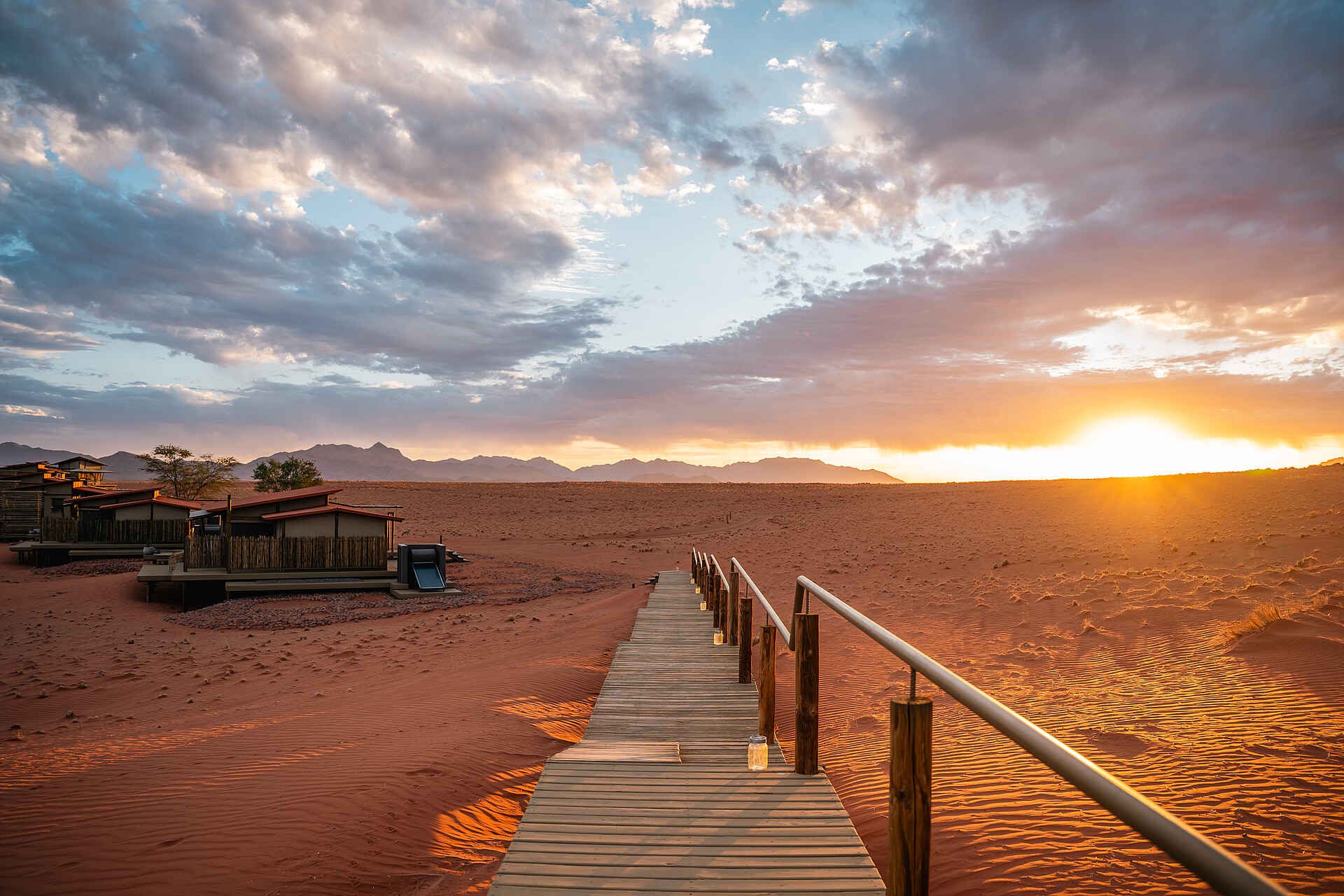 Wolwedans Desert Lodge: Sonnenuntergang