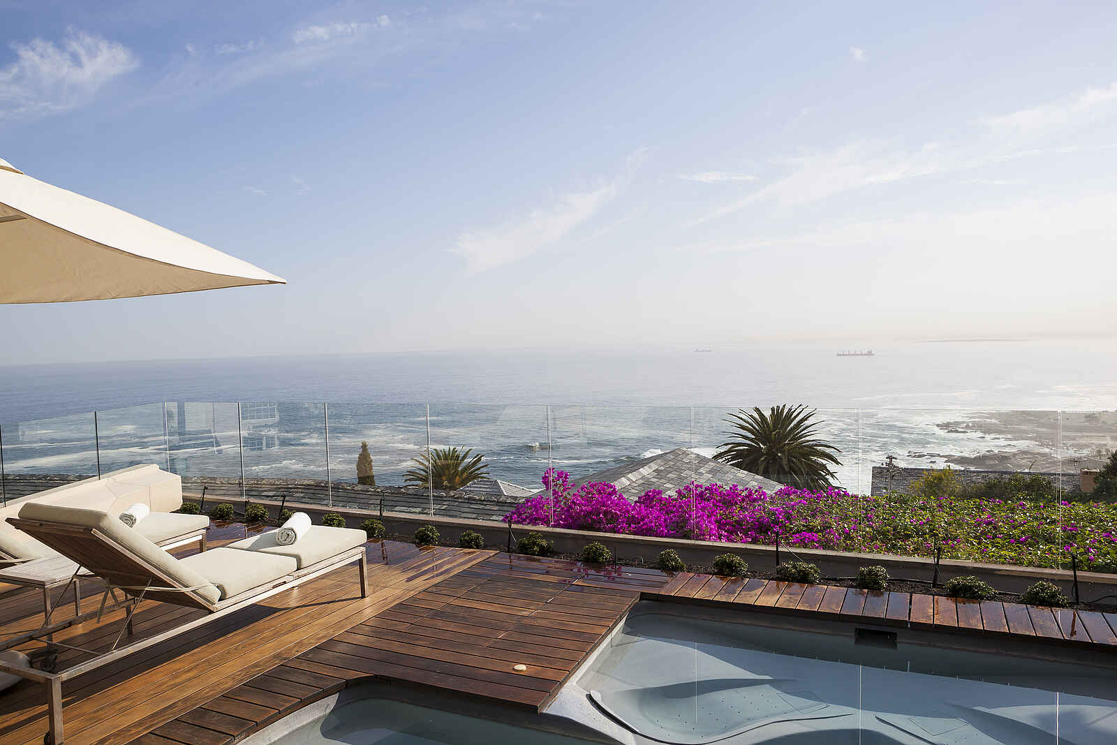 Ellerman House: Blick vom Spabereich Ellerman House: Blick vom Spabereich