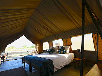 Ronjo Camp: Blick aus dem Zelt heraus