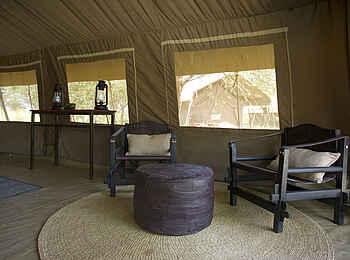 Ronjo Camp: Sessel im Gästezelt