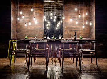 Singita Sweni Lodge: Gedeckter Tisch