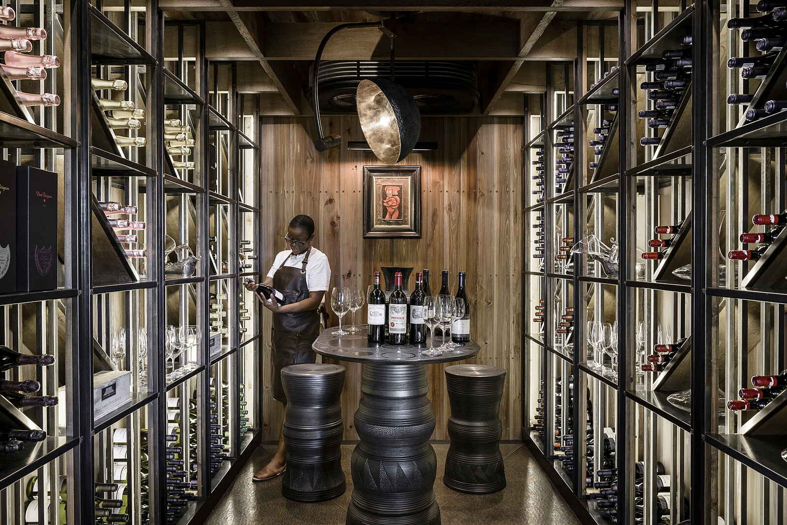 Xigera Safari Lodge: Weinkeller Xigera Safari Lodge: Weinkeller