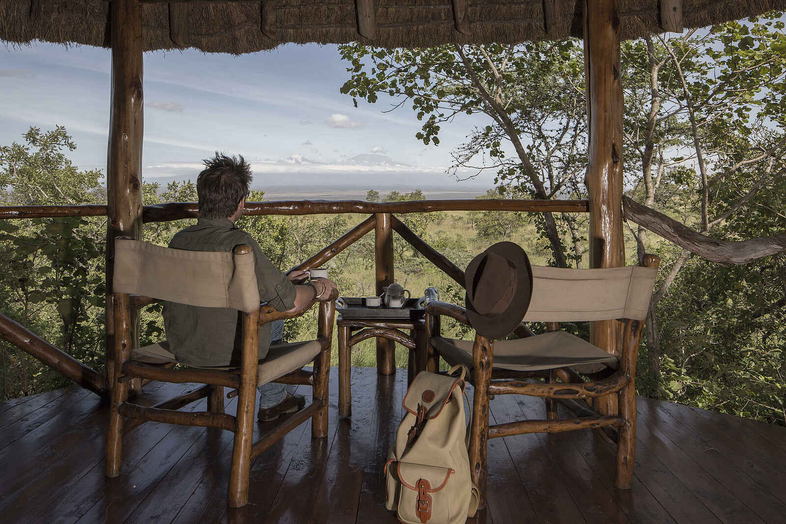 Campi ya Kanzi Lodge: Terrasse Campi ya Kanzi Lodge: Terrasse