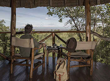 Campi ya Kanzi Lodge: Terrasse Campi ya Kanzi Lodge: Terrasse