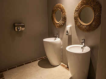 Chobe Bush Lodge: Moderne Waschbecken Chobe Bush Lodge: Moderne Waschbecken