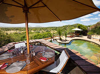 Ol Donyo Lodge: Blick über den Pool Ol Donyo Lodge: Blick über den Pool