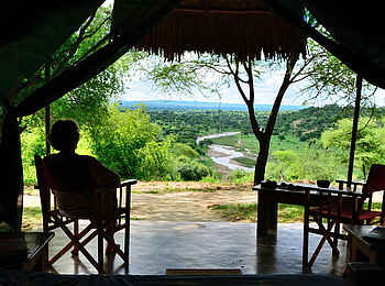 Tarangire Safari Lodge: Ausblick vom Zelt Tarangire Safari Lodge: Ausblick vom Zelt
