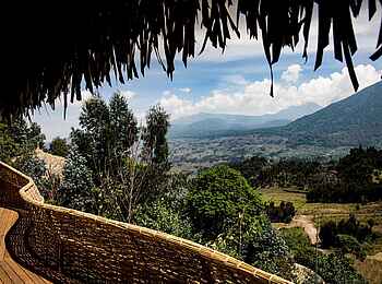 Bisate Lodge: Villa Blick vom Balkon