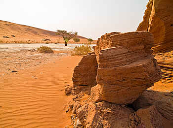 Desert Homestead Outpost: Gesteinsformation bei Sossusvlei
