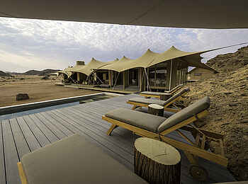 Hoanib Skeleton Coast Camp: Blick vom Sonnendeck Hoanib Skeleton Coast Camp: Blick vom Sonnendeck