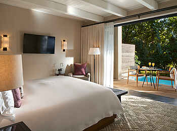 Delaire Graff Estate: Das Schlafzimmer der Garden Lodge Delaire Graff Estate: Das Schlafzimmer der Garden Lodge