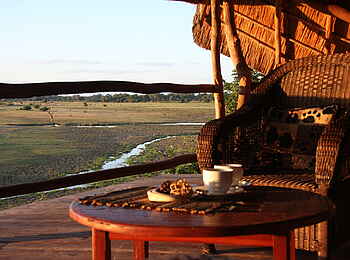 Kafunta River Lodge: Blick vom Balkon