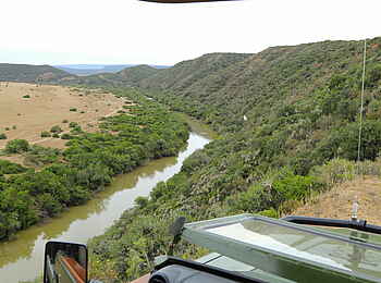 Founders Lodge by Mantis: Blick zum Bushman's River Founders Lodge by Mantis: Blick zum Bushman's River
