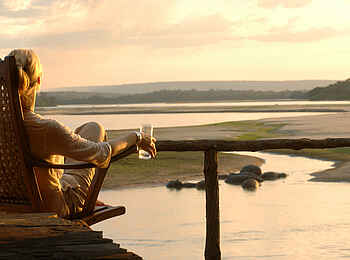 Sand Rivers Selous: Auf der Terrasse