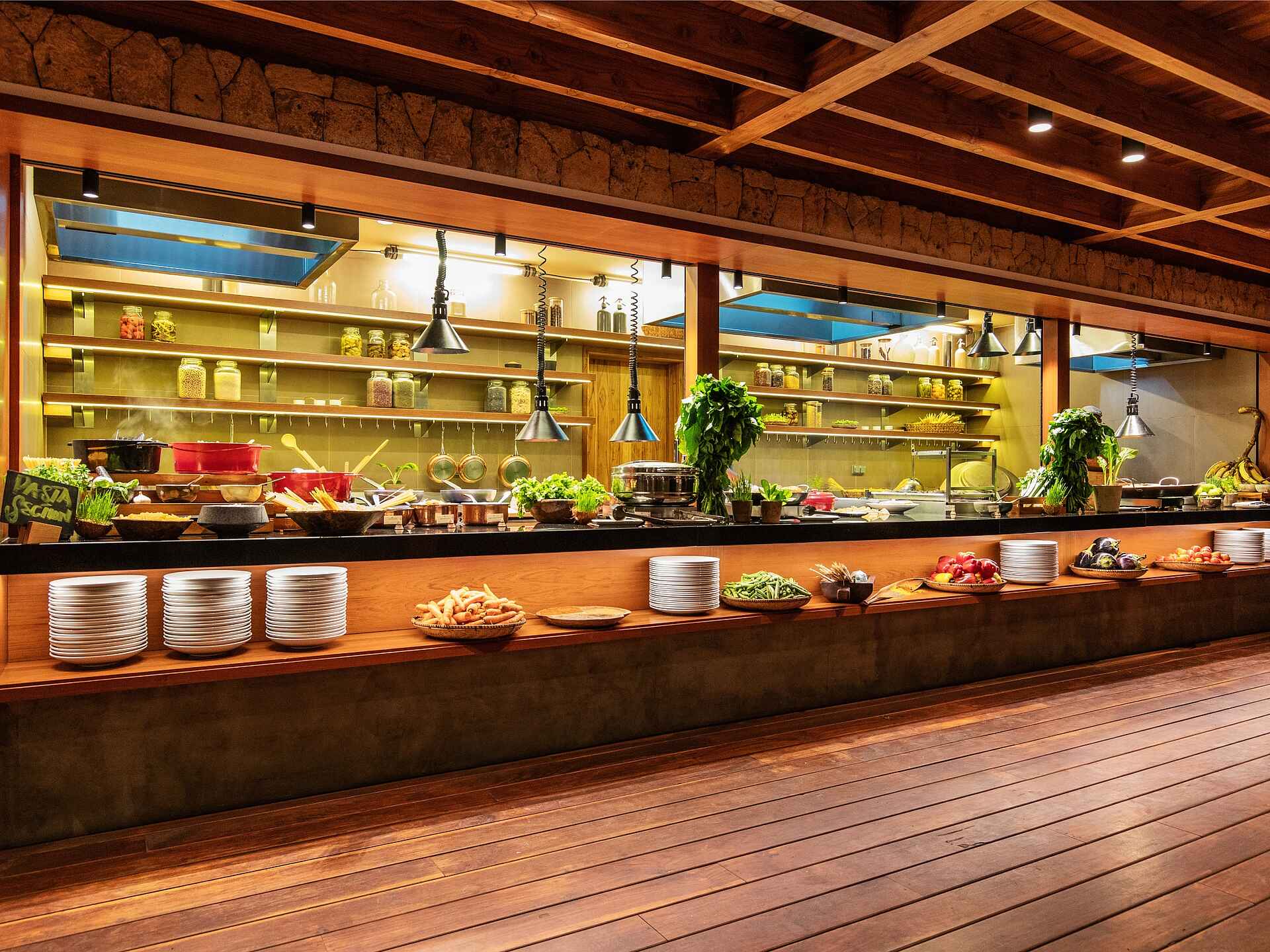 Zuri Zanzibar: Kochstation im Restaurant