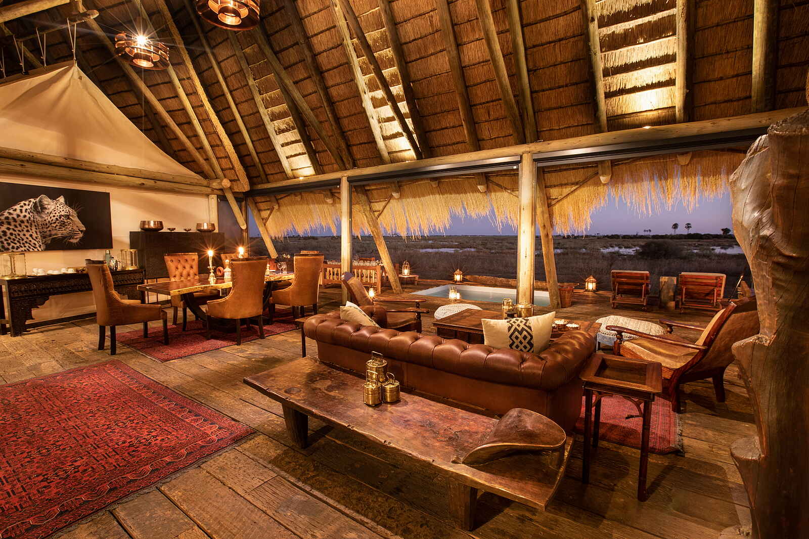 Selinda Suite: Lounge und Speisebereich Selinda Suite: Lounge und Speisebereich