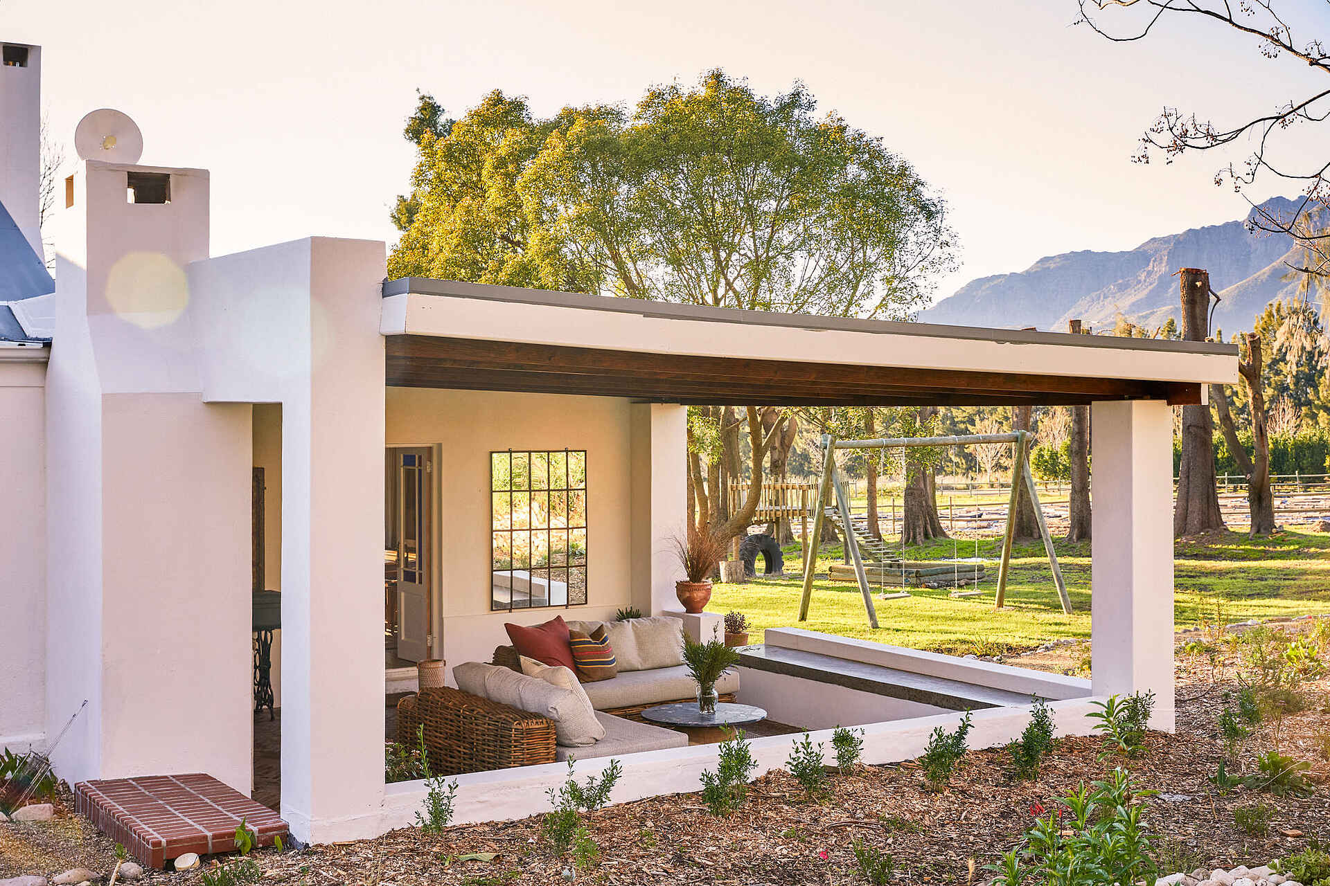 Boschendal Wine Estate: Fynbos Farmhouse Terrasse