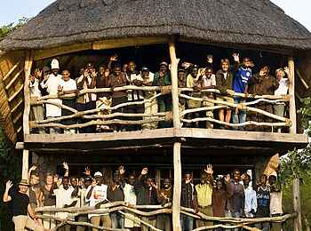 Kafunta River Lodge: Alle Angestellten der Lodge