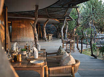 Mashatu Euphorbia Villas: Terrasse