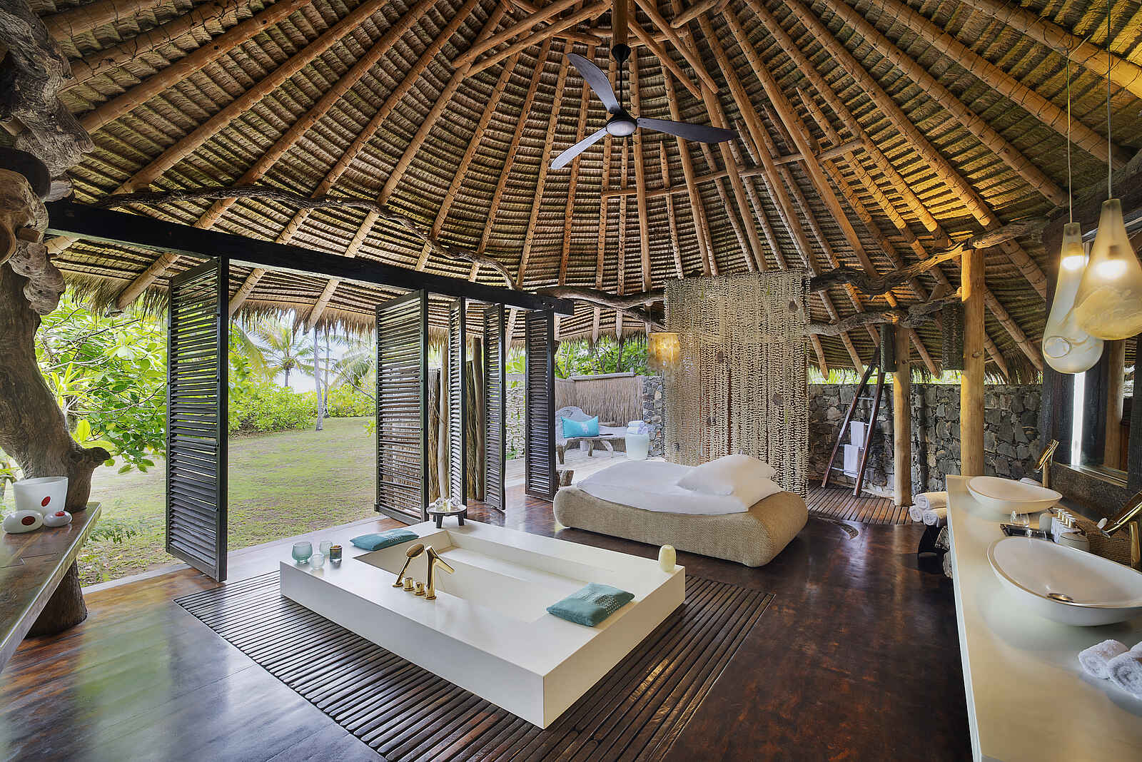 North Island: Badezimmer der Beachfront Villa North Island: Badezimmer der Beachfront Villa