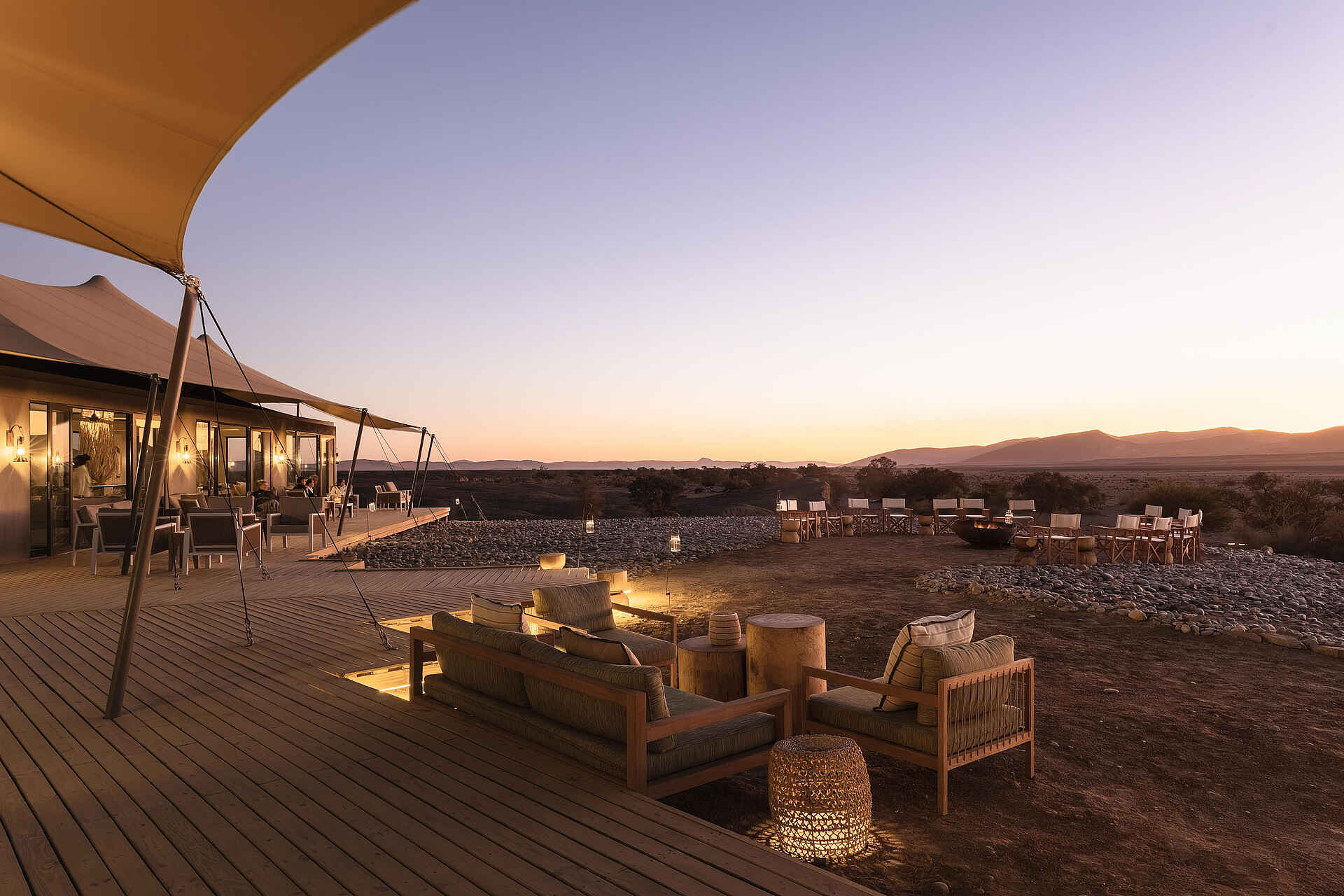Kulala Desert Lodge: Eine Lounge im Freien Kulala Desert Lodge: Eine Lounge im Freien