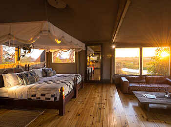 Little Vumbura: Lichtdurchflutetes Gästezelt Little Vumbura: Lichtdurchflutetes Gästezelt