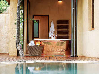 Molori Safari Lodge: Blick ins Badezimmer der Ngwedi Premier Suite