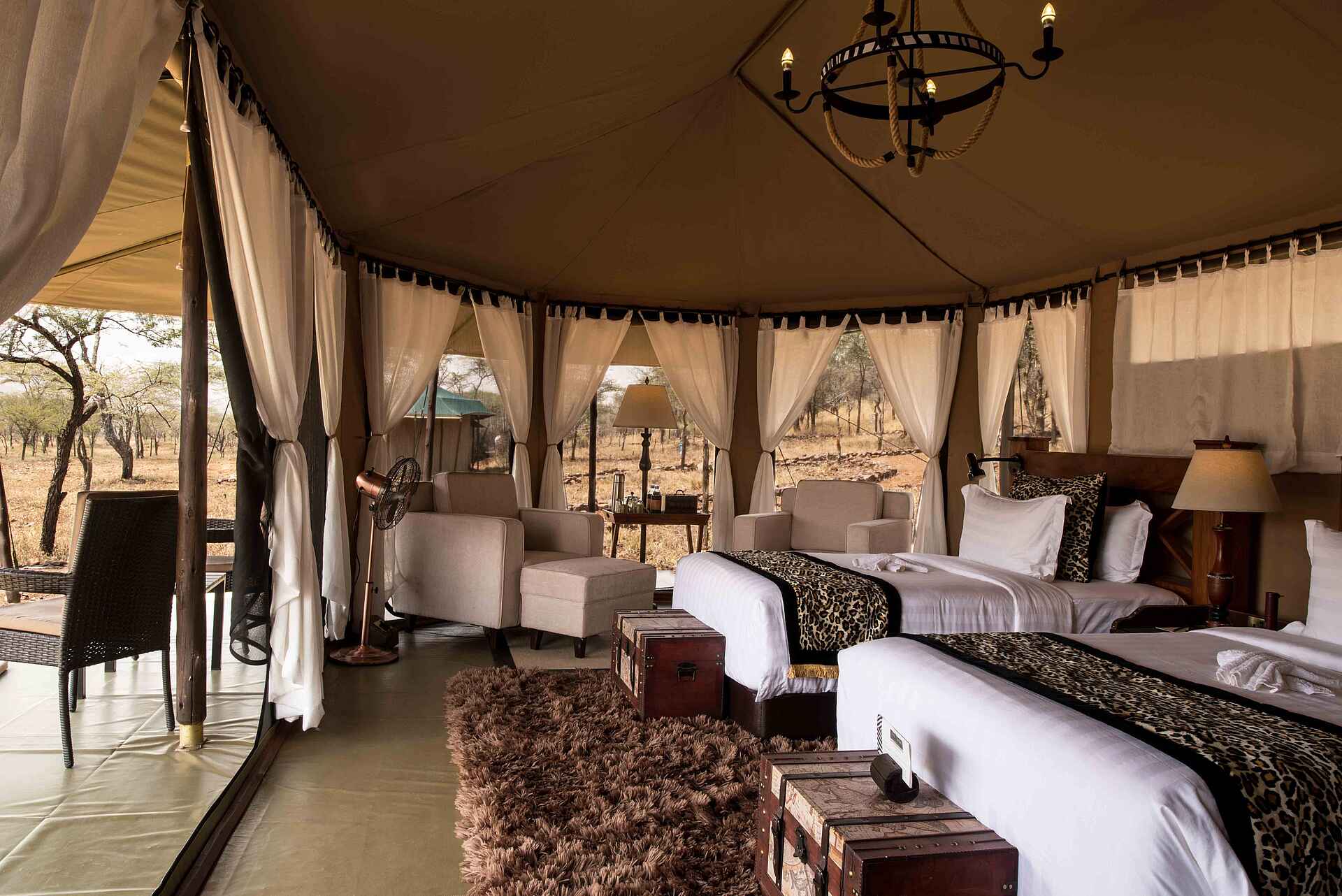 Ole Serai Luxury Camp - Moru Kopjes: Zweibettzelt