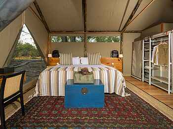 Shinde Footsteps: Blick ins Zelt Shinde Footsteps: Blick ins Zelt