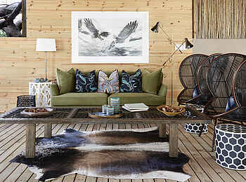 Victoria Falls River Lodge - Island Treehouse Suites: Loungeecke Victoria Falls River Lodge - Island Treehouse Suites: Loungeecke