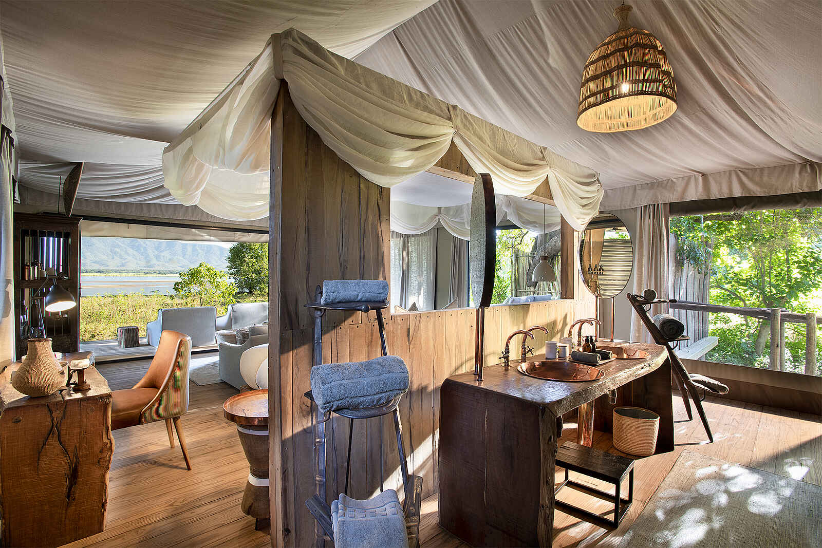 Nyamatusi Camp: Badezimmer Nyamatusi Camp: Badezimmer