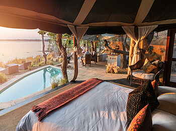 Time + Tide Chongwe Suites: Frühstück in der Cassia Suite