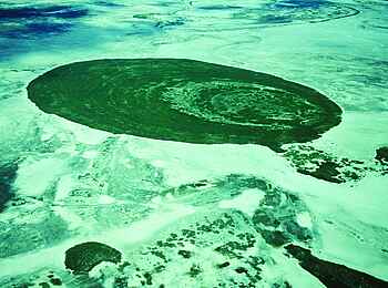 Jack's Camp: Luftbild der Salzpfannen