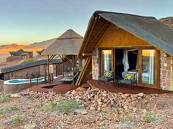 Namib Outpost: Blick auf die Superior Suite Namib Outpost: Blick auf die Superior Suite