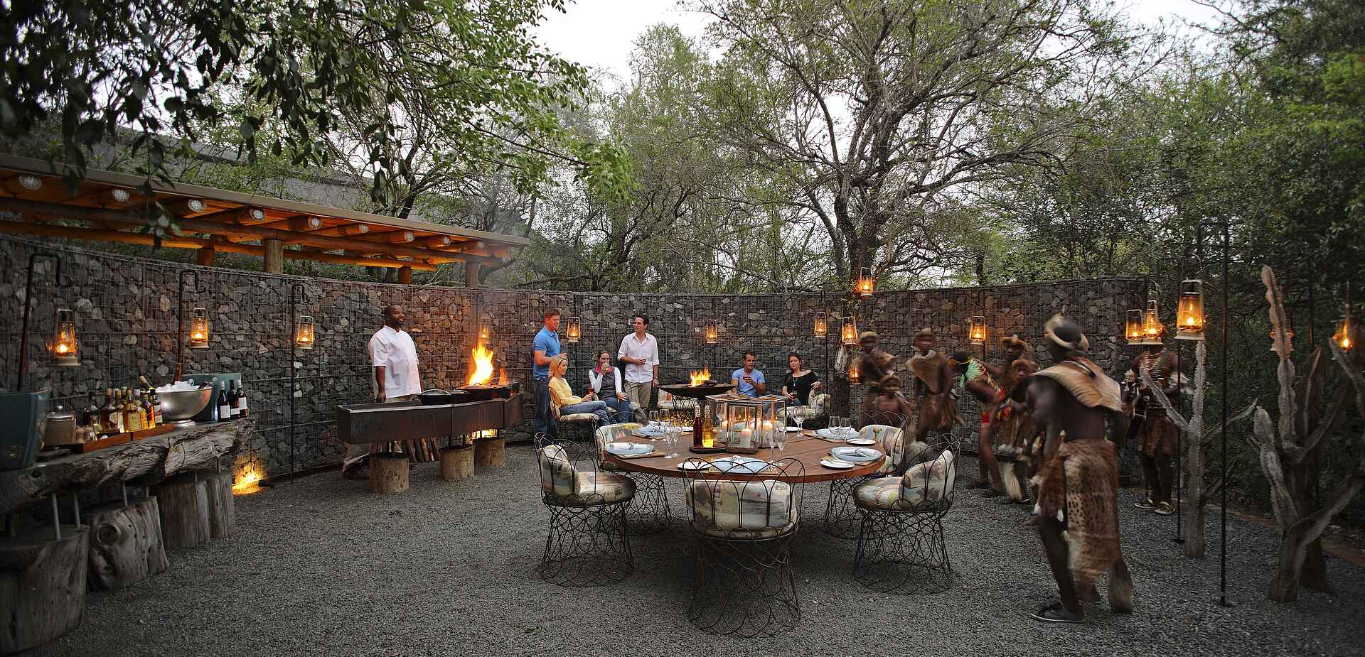 Phinda Homestead, Aktivitäten, Boma, Gemeinschaftsbereich