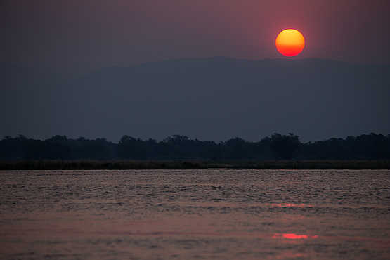 Chikwenya Camp: Abendsonne Chikwenya Camp: Abendsonne