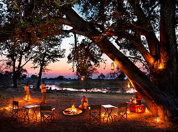 Selinda Explorers Camp: Lagerfeuer Selinda Explorers Camp: Lagerfeuer