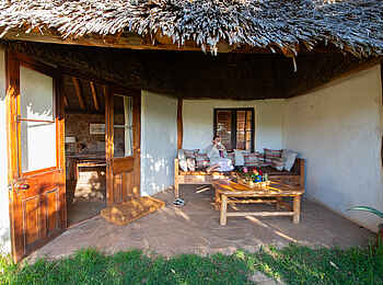 Borana Lodge: Die Terrasse von Cottage 3 Borana Lodge: Die Terrasse von Cottage 3